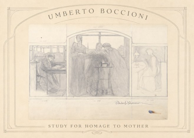 Umberto Boccioni Study for Homage to Mother No3 - Juliste