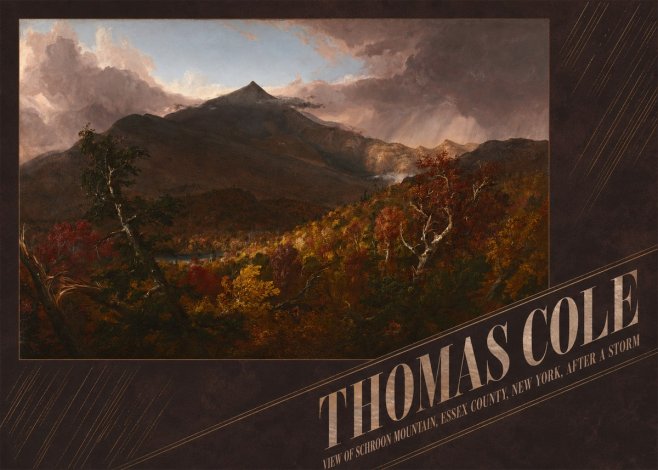 Thomas Cole View of Schroon Mountain, Essex County, New York, After a Storm No4 - Juliste
