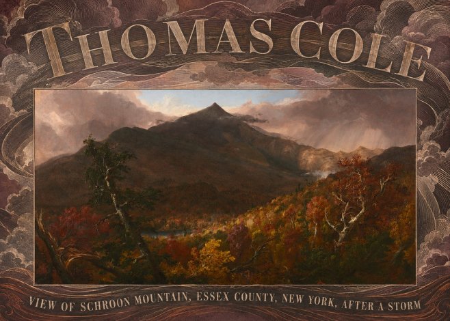 Thomas Cole View of Schroon Mountain, Essex County, New York, After a Storm No5 - Juliste