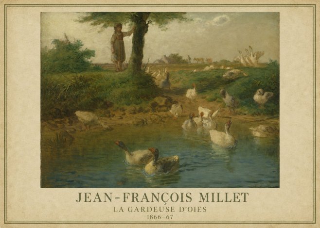 Jean-François Millet La Gardeuse D'oies No1 - Juliste