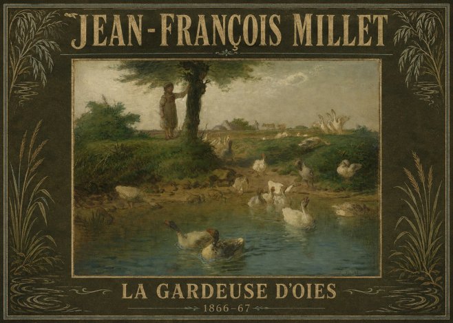Jean-François Millet La Gardeuse D'oies No4 - Juliste