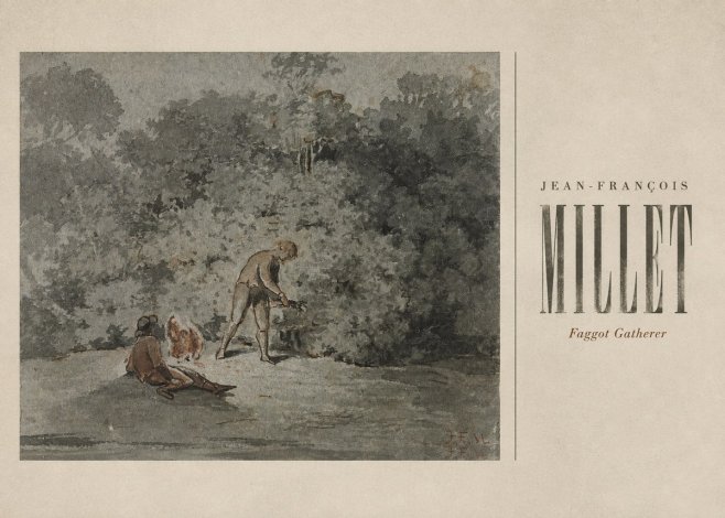 Jean-François Millet Faggot Gatherer No5 - Juliste