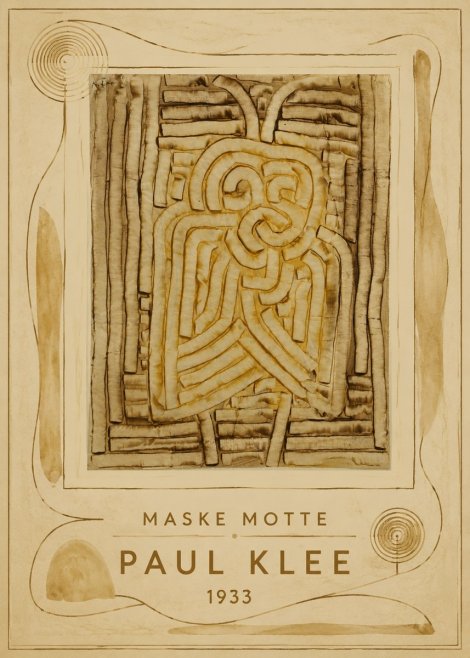 Paul Klee Maske Motte No4 - Juliste