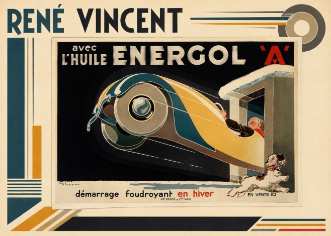 René Vincent Energol 'A' No3 - Juliste