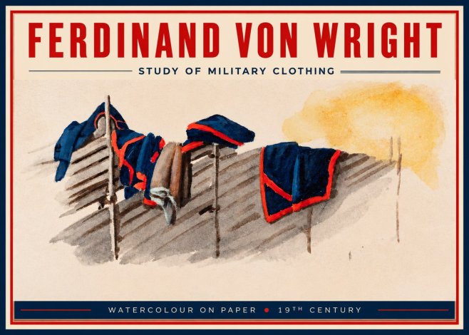Ferdinand von Wright Study of Military Clothing No2 - Juliste
