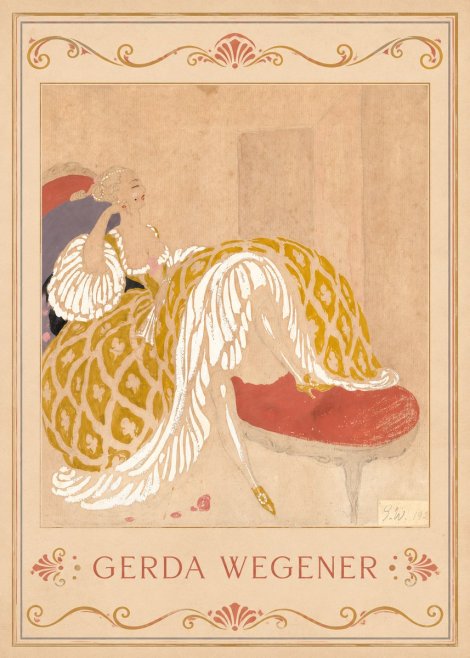 Gerda Wegener Woman in Yellow Dress No2 - Juliste