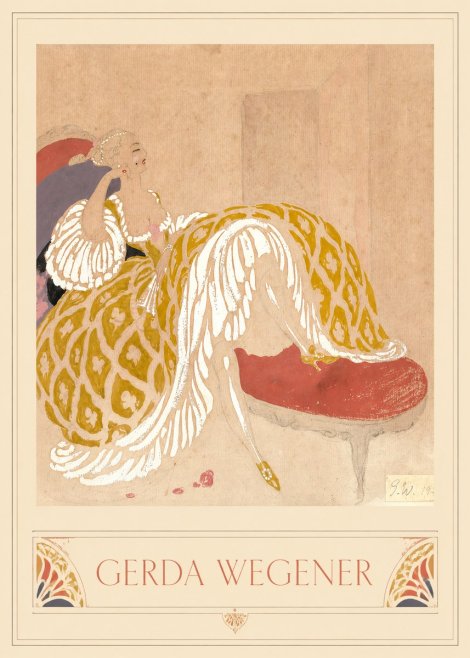 Gerda Wegener Woman in Yellow Dress No4 - Juliste