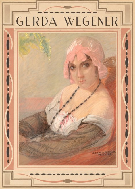 Gerda Wegener Woman in a Pink Bonnet No3 - Juliste