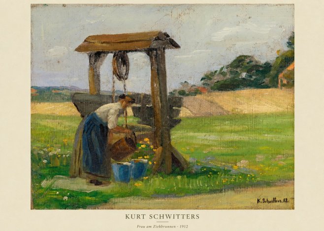 Kurt Schwitters Frau Am Ziehbrunnen No6 - Juliste