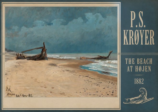 P.S. Krøyer The Beach at Højen No3 - Juliste
