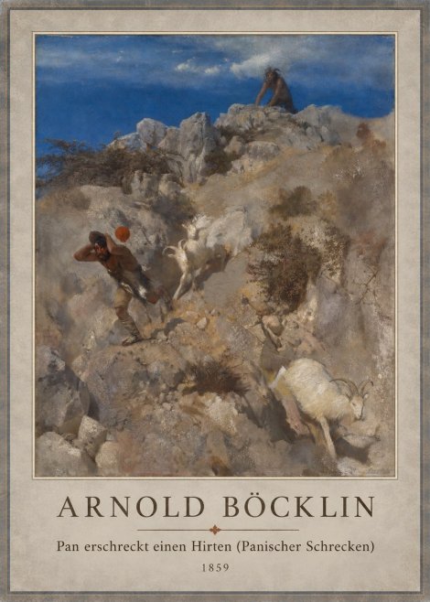 Arnold Böcklin Pan Erschreckt Einen Hirten (Panischer Schrecken) No1 - Juliste