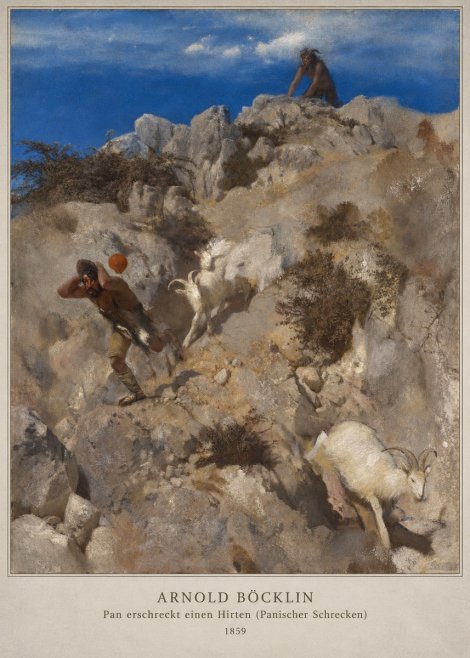 Arnold Böcklin Pan Erschreckt Einen Hirten (Panischer Schrecken) No2 - Juliste