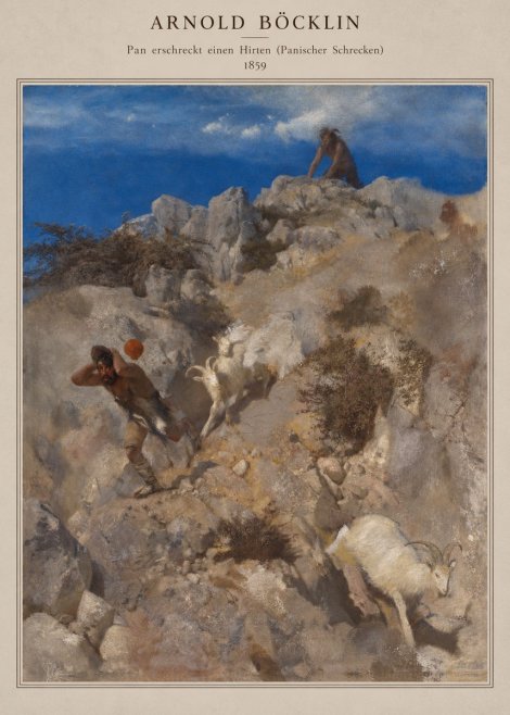 Arnold Böcklin Pan Erschreckt Einen Hirten (Panischer Schrecken) No4 - Juliste