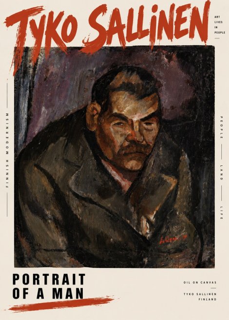 Tyko Sallinen Portrait of a Man V No2 - Juliste