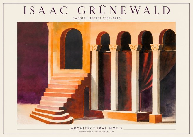 Isaac Grünewald Architectural Motif III No1 - Juliste