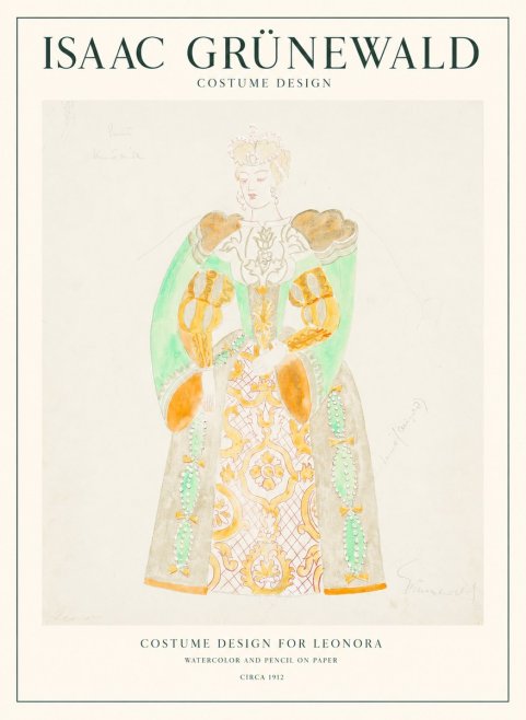 Isaac Grünewald Costume Design for Leonora No1 - Juliste
