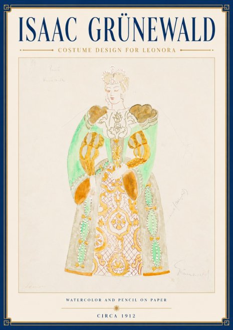 Isaac Grünewald Costume Design for Leonora No4 - Juliste
