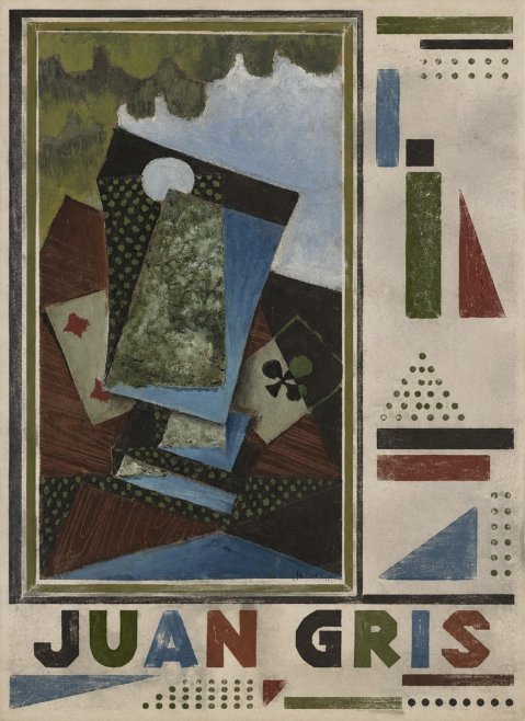 Juan Gris Playing Cards and a Siphon No5 - Juliste