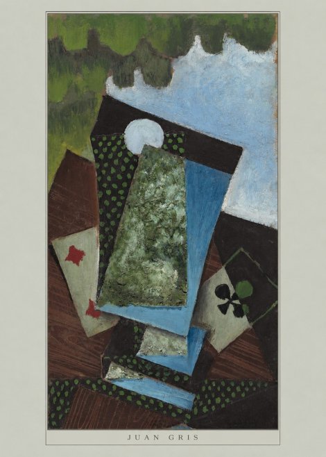 Juan Gris Playing Cards and a Siphon No6 - Juliste