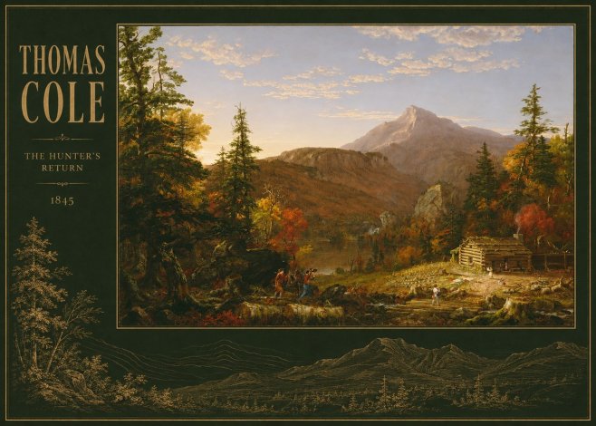 Thomas Cole The Hunter's Return II No2 - Juliste