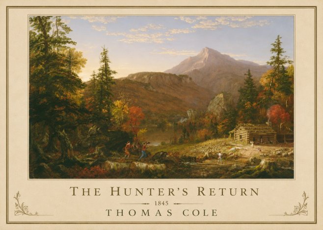 Thomas Cole The Hunter's Return II No3 - Juliste