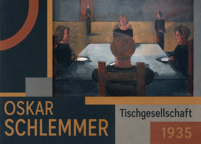 Oskar Schlemmer Tischgesellschaft No5 - Juliste