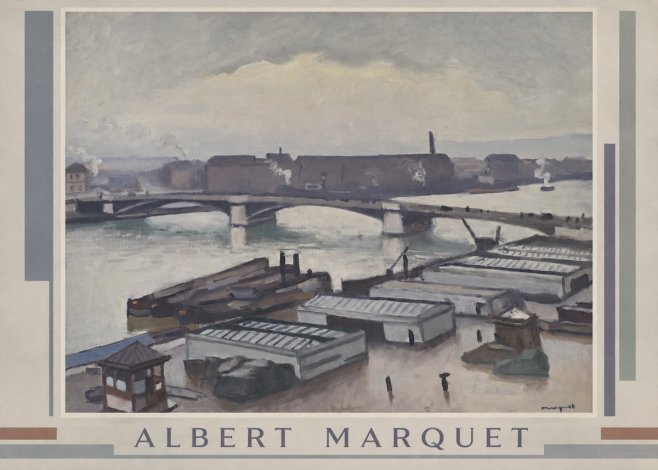Albert Marquet River Scene, Paris No1 - Juliste