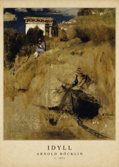 Arnold Böcklin Idyll - Fragment Eines Wandschirms No2 - Juliste