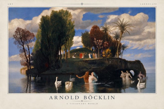 Arnold Böcklin The Island of Life No5 - Juliste