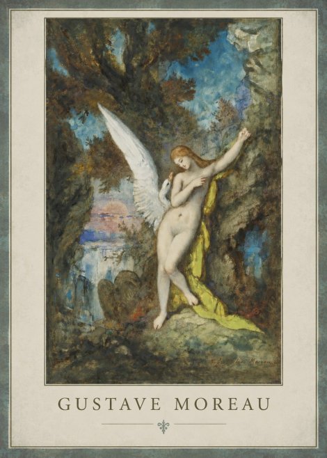 Gustave Moreau Leda and the Swan No3 - Juliste