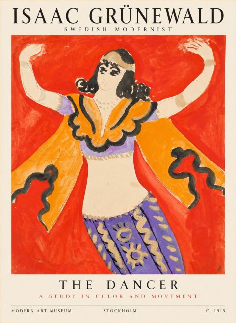 Isaac Grünewald The Dancer I No1 - Juliste