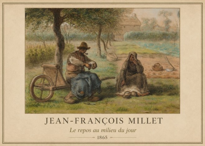 Jean-François Millet Le Repos Au Milieu Du Jour No1 - Juliste