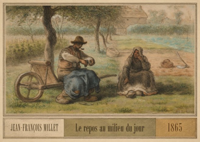 Jean-François Millet Le Repos Au Milieu Du Jour No6 - Juliste