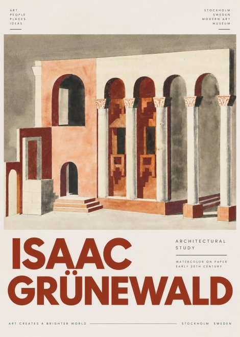 Isaac Grünewald Architectural Study I No4 - Juliste