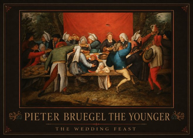 Pieter Bruegel The Wedding Feast No1 - Juliste