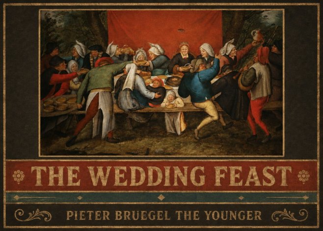 Pieter Bruegel The Wedding Feast No6 - Juliste