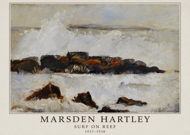 Marsden Hartley Surf on Reef No3 - Juliste