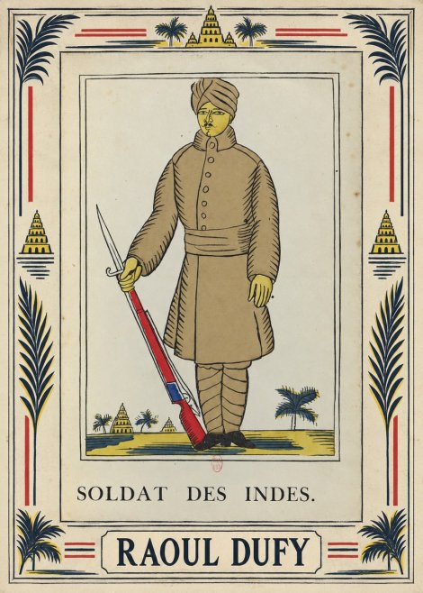 Raoul Dufy Soldat Des Indes. No5 - Juliste