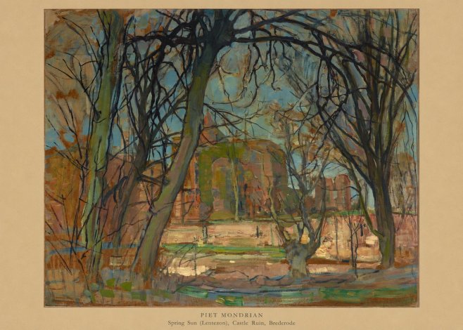 Piet Mondrian Spring Sun (Lentezon), Castle Ruin, Brederode No6 - Juliste