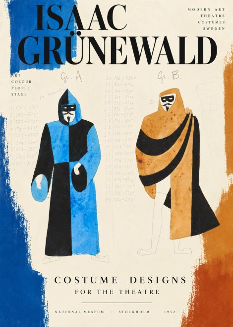 Isaac Grünewald Two Masquerade Figures - Costume Sketch No4 - Juliste