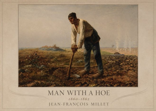 Jean-François Millet Man with a Hoe No4 - Juliste