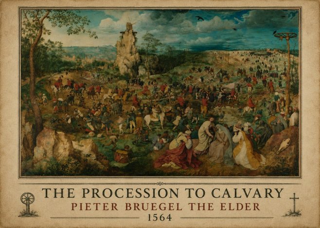 Pieter Bruegel The Processsson to Calvary No6 - Juliste