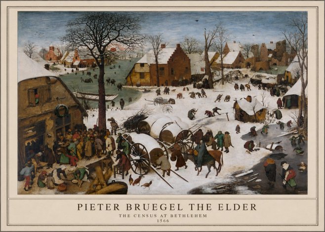 Pieter Bruegel The Census at Bethlehem IV No1 - Juliste