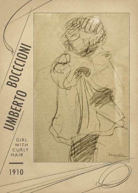 Umberto Boccioni Girl with Curly Hair No2 - Juliste