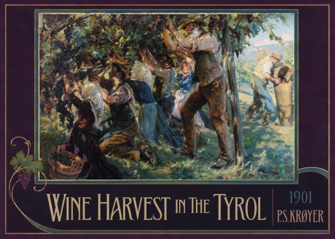 P.S. Krøyer Wine Harvest in the Tyrol No3 - Juliste