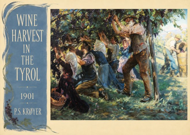 P.S. Krøyer Wine Harvest in the Tyrol No4 - Juliste