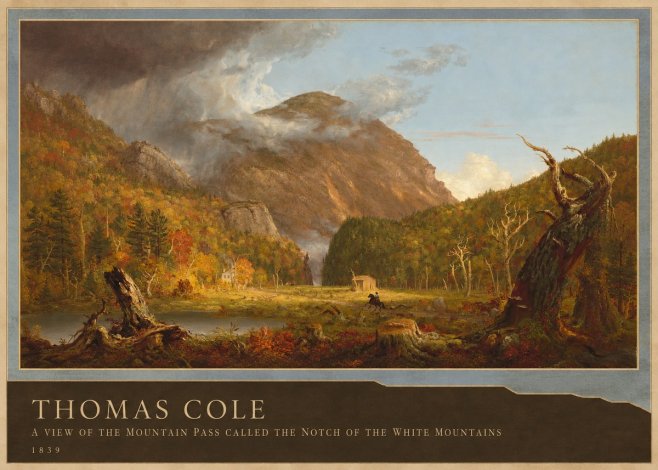 Thomas Cole A View of the Mountain Pass Called the Notch of the White Mountains No2 - Juliste