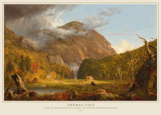 Thomas Cole A View of the Mountain Pass Called the Notch of the White Mountains No5 - Juliste