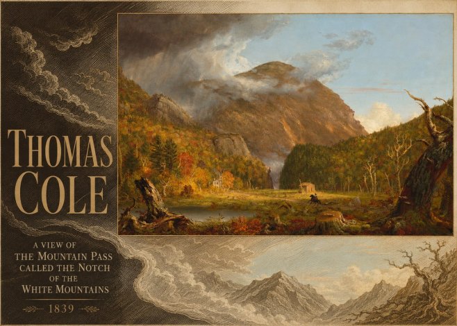 Thomas Cole A View of the Mountain Pass Called the Notch of the White Mountains No6 - Juliste