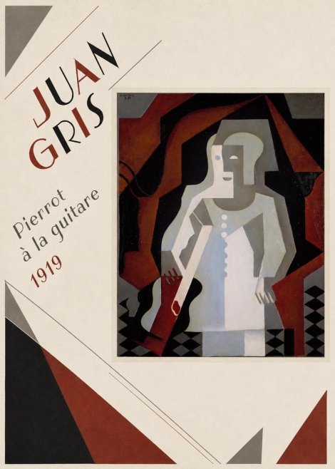 Juan Gris Pierrot À La Guitare No5 - Juliste